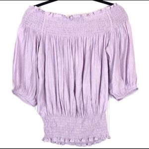 Zara off the shoulder peasant blouse A0112